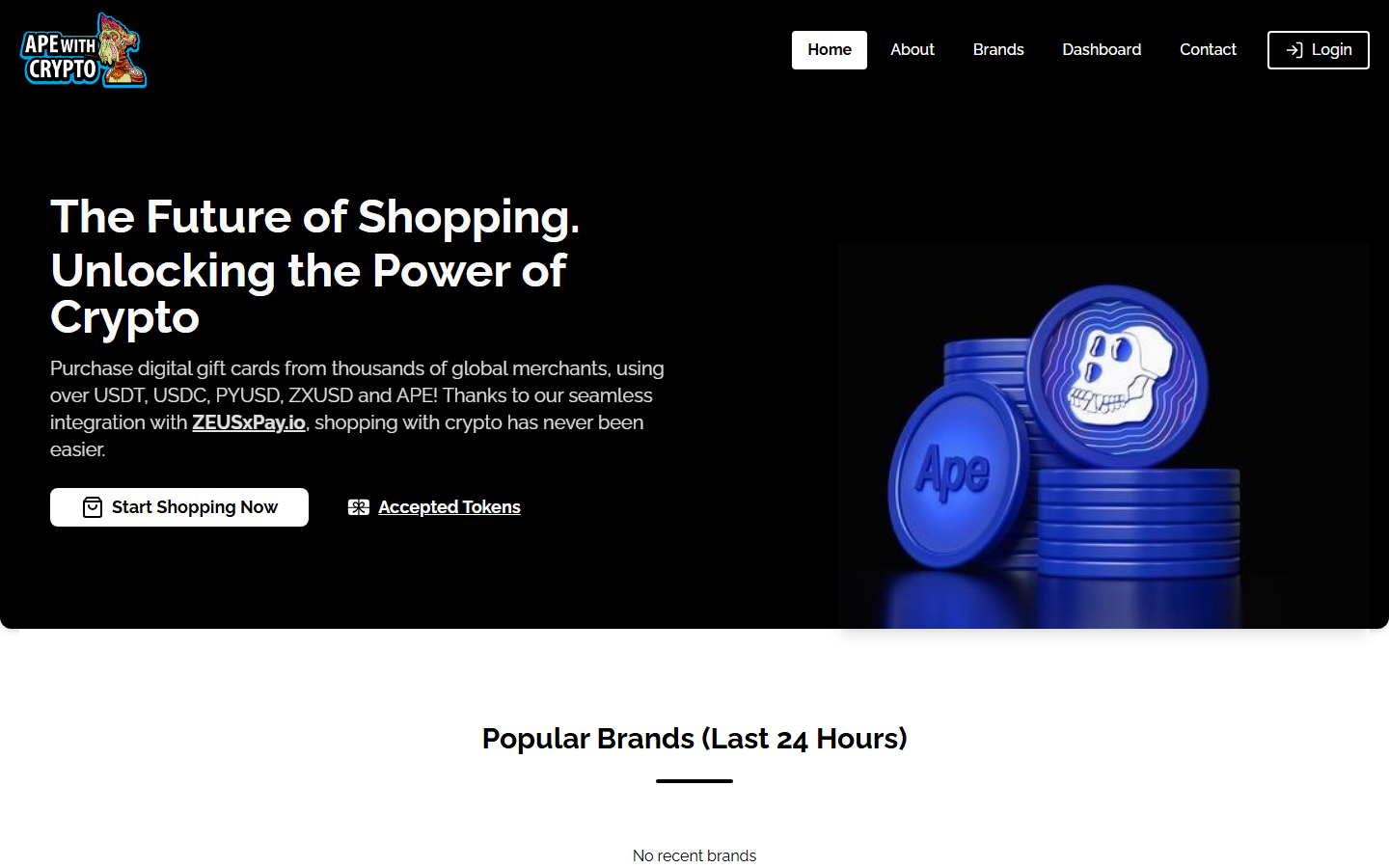 Screenshot of Ape with Crypto