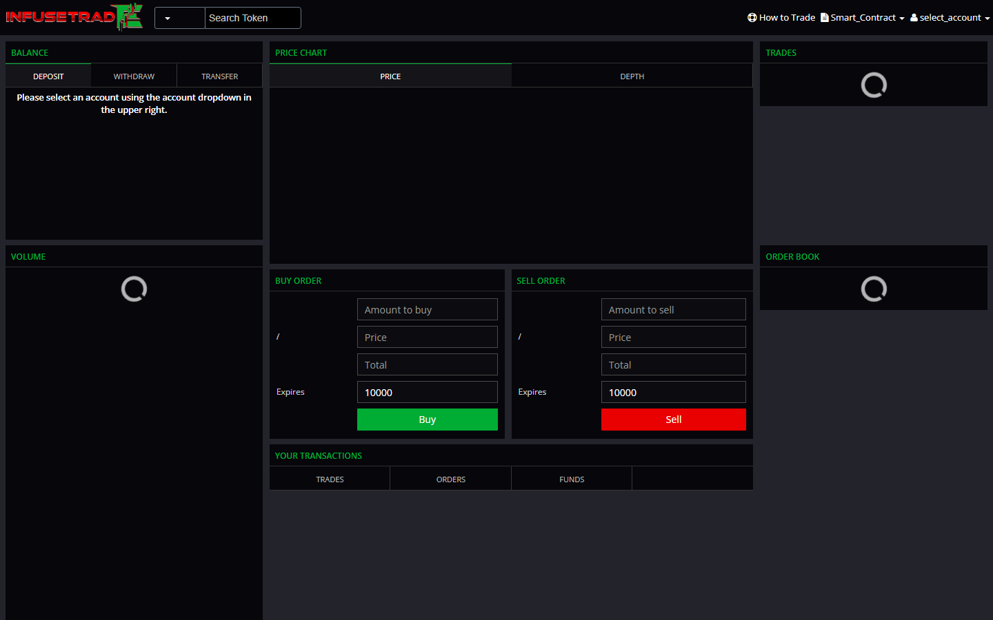 Screenshot of InfuseTrade