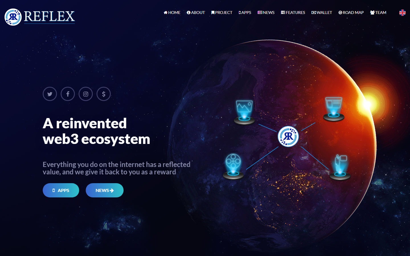 Screenshot of Reflex Token